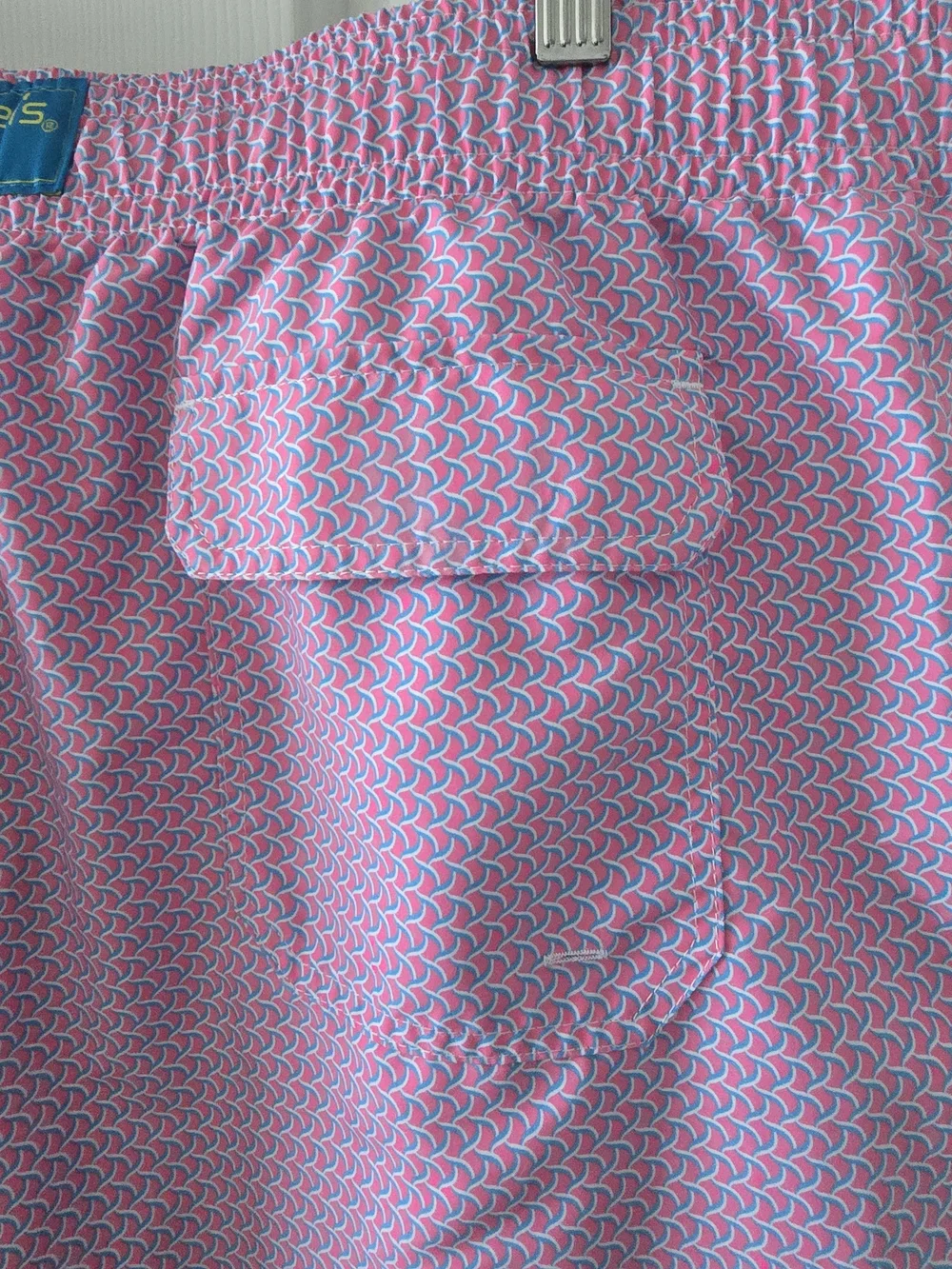 Michael’s Men’s Pink Geometric Swim Trunks XL Preppy Beach Shorts